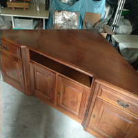 Portatv ad angolo in legno massello