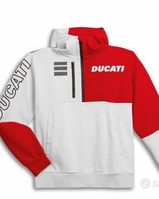Felpa Ducati Explorer mezza zip BIANCA - ULTIMA TA