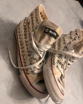Converse All Star Muffin borchiate panna