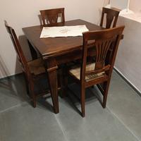 tavolo arte povera + sedie 