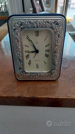 Orologio da tavolo con cornice argento