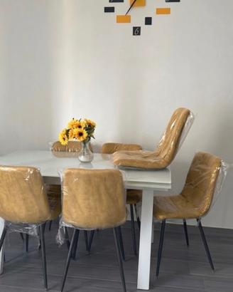 6 sedie in velluto NUOVE