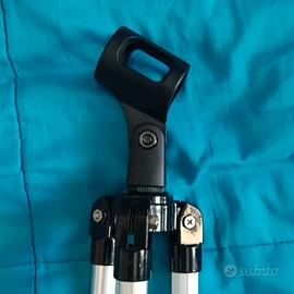 Asta metallo treppiedi altezza 30 cm x microfono 