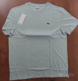 T-shirt uomo Lacoste tg 6/XL colore azzurro 