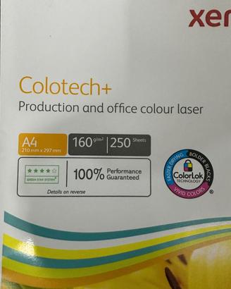 Carta Xerox Colotech+ A4 160g 250 fogli