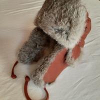 Cappello Crowncap pelliccia coniglio NUOVO