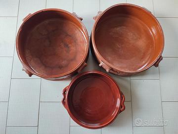3 Pentole di coccio di Grottaglie