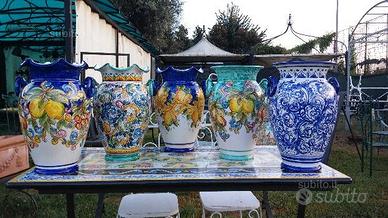 Portaombrelli in ceramica Vietrese