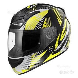 Casco LS2 ROOKIE INFINITE Nero Bianco Fluo S