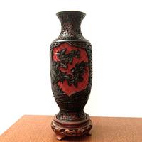 CINABRO Vaso Rosso e Nero -NUOVO