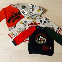 3 felpe felpate disney 12/18 mesi