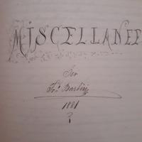 Manoscritto del 1881