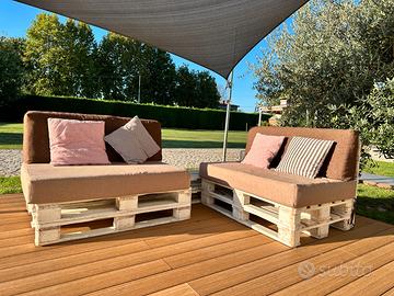 Divano Euro-Pallet con cuscini - modulabile