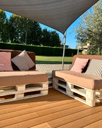 Divano Euro-Pallet con cuscini - modulabile