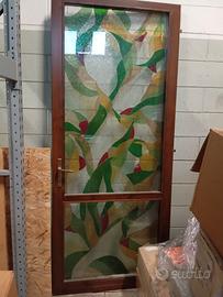 porta con vetro mosaico come nuova 