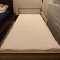 Struttura Letto Pino 90x200cm + Doghe + Materasso