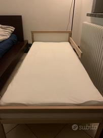 Struttura Letto Pino 90x200cm + Doghe + Materasso