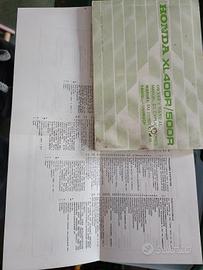Honda XL 400/500 R manuale uso e manutenzione 