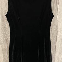 Abito smanicato velluto nero tg  M/42 Mango