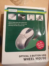 Mouse ottico Digitus, usb, nuovo 