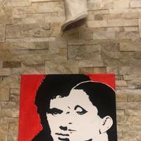 QUADRO DIPINTO ''Mina e Lucio Battisti '' firmato