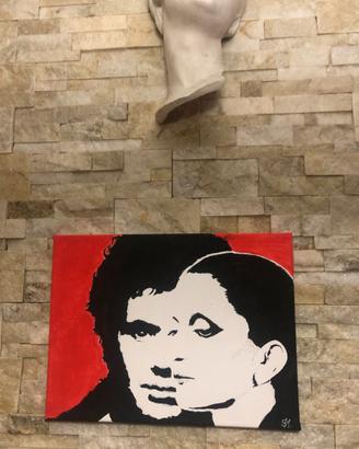 QUADRO DIPINTO ''Mina e Lucio Battisti '' firmato