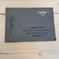 Libretto uso e manutenzione Rumi Motoleggera 125cc