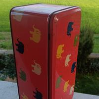 Scatola latta vintage elefanti