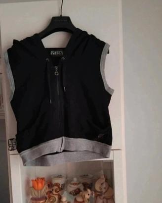 Felpa donna a gilet con cappuccio taglia M 