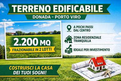 Terreno edificabile 2.200 mq frazionabile