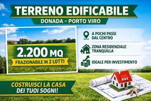 Terreno edificabile 2.200 mq frazionabile