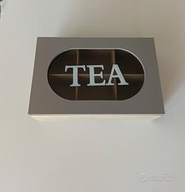 Elegante tea box in legno 