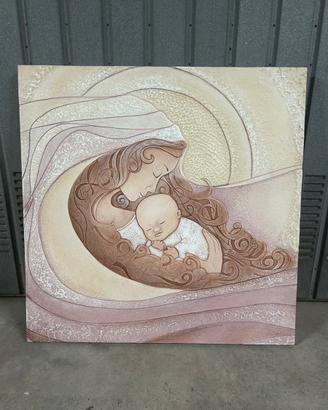 Splendido Quadro Cartapietra "Bacio" (Maternità)