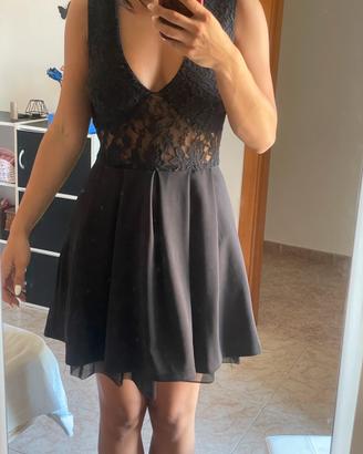 Abito elegante da festa nero in pizzo