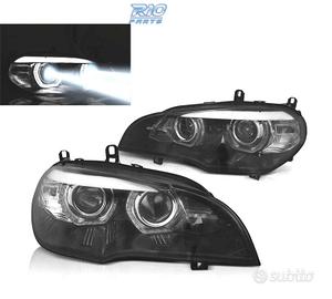 FARI LED BMW X5 E70 07-13 OEM XENON OCCHI ANGEL NE