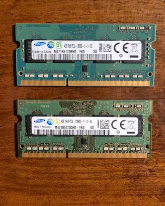 RAM Samsung 8GB (2x4)SODIMM DDR3