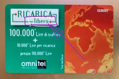 Sch.telefonica ricarica LIBERO omnitel RARISSIMA