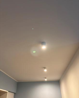 2 faretti tondi con fascio di luce orientabile