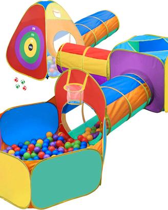 Tenda gioco con tunnel e vasche, palline incluse
