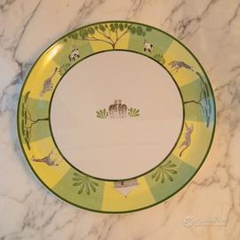 Piatto Torta  Africa Verde-Giallo di Hermes