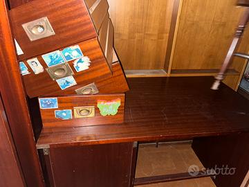 Scrivania vintage in ciliegio, stile Marina
