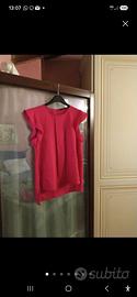 blusa smanicata fucsia