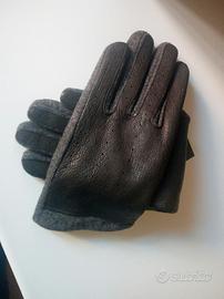 Guanti uomo in pelle e lana tg. S
