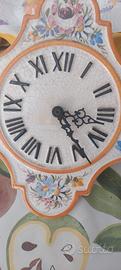 Orologio artigianale da muro in ceramica  firmata