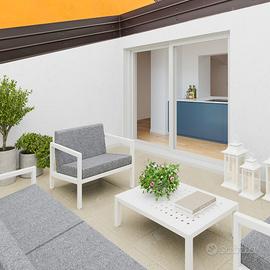 Luminoso bilocale mansardato Trieste