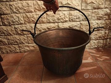 Paiolo in rame antico