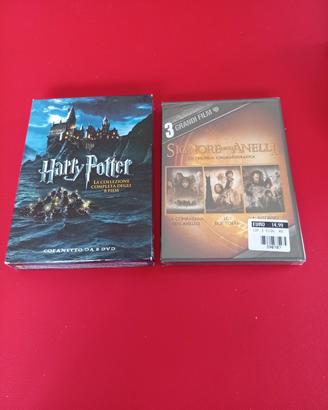 DVD Harry Potter e il Signore degli Anelli.