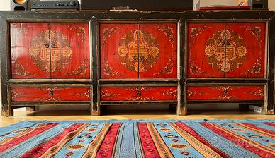Credenza Antica Mongola 240 x 49 x 92 cm