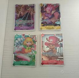 Lotto 4 carte One Piece TCG JP originali