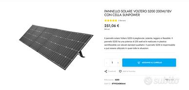 pannello solare all power 200w nuovo